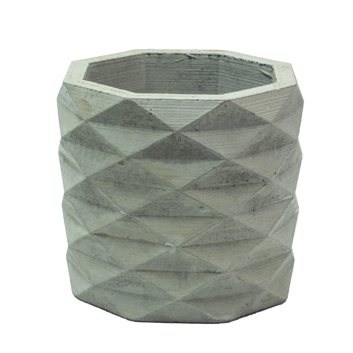 Grey Hexagon Cement Pot