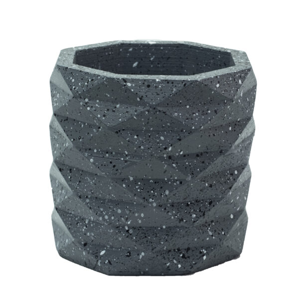Black Hexagon Concrete Cement Pot