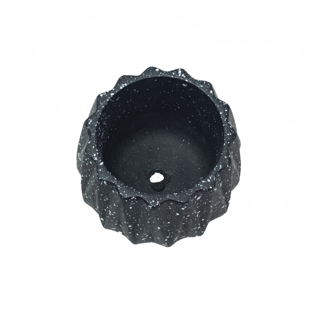 Black Dholki Cement Concrete Pot