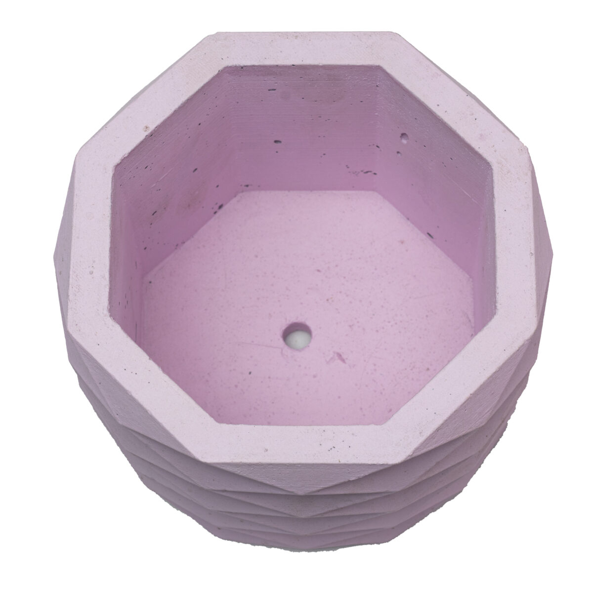 Pink Hexagon Cement Concrete Pot