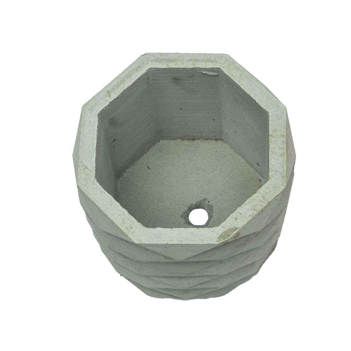Grey Hexagon Concrete Cement Pot