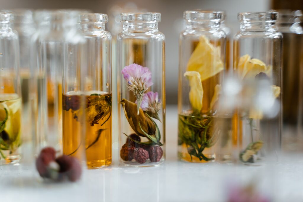 perfumes made from plants and oils
